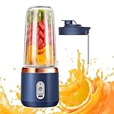 Tragbarer Mixer – Wiederaufladbarer Saftmixerbecher, Kompakter -Maker, Reisefreundliches Mixgerät, Leichter Persönlicher Shaker | Zum Frühstück, Apartment, Urlaub, Camping, Fitnessstudio, Zuha