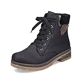 Rieker Damen Schnürstiefeletten Y7418, Frauen Stiefeletten,Chukka Boots,schnürboots,Boots,Stiefel,Bootee,Booties,schwarz (00),40 EU / 6.5 UK