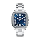 Fossil Herren Analog Quarz Uhr mit Edelstahl Armband FS6121