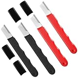 4 Stück Taschen Klingenschärfer, Schärfer für Gartengeräteklingen, Tragbarer Taschen Klingenschärfer, Mehrzweck Schärfer für Gartenscheren Beile Scheren Sichel Zaunscheren