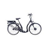 HAWK eCity Comfort E-Bike Herren & Damen 250W I Fahrrad mit Aluminiumrahmen I E Bike Herren 26 Zoll mit tiefem Einstieg 7 Gang Nabenschaltung