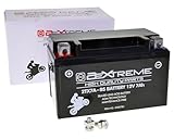 2EXTREME 12V 6Ah 2TX7A-4 Motorrad Batterie, wartungsfrei versiegelt und vorgeladen kompatibel mit 50615, YTX7A-BS, GTX7A-BS Roller Quad Moped