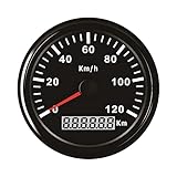 ELING GPS Tachometer Geschwindigkeitsmesser 120KM/H für Auto Motorrad Boot Yacht mit Hintergrundbeleuchtung 85mm 12V/24V