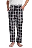 MoFiz Schlafanzughose Jungen Baumwolle Lang Pyjamahose Kinder Karierte Freizeithose Mädchen Weich Loungewear mit Taschen No.YT55 Gr.XL (164-176)