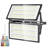 papasbox 200W LED Strahler Flutlichter Außen | Scheinwerfer Außenstrahler 6500K Kaltweiß IP66 Wasserdicht | LED Fluter für Garten Garage Sportplatz