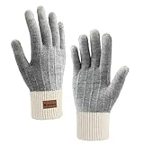 Homealexa Winterhandschuhe Touchscreen Handschuhe Strick Fingerhandschuhe Sport Warm und Winddicht Winterhandschuhe für Skifahren Radfahren und SMS, Geeinget für Damen und Herren