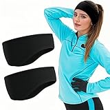 Flintronic Sport Stirnband für Damen und Herren, 2 Stück Ohrenwärmer Stirnbänder, Ohrenschützer Stirnbänder, Stirnband Herren Winter für Joggen, Laufen, Wandern, Fahrrad und Motorrad Fahren