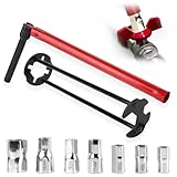 QOUBNIC Standhahnmutterschlüssel Set, 8-17mm Standhahnschlüssel Wasserhahn Montagewerkzeug Armaturenschlüssel und Sanitär Werkzeug Wasserhahn Befestigung für Waschbeckenarmatur Sanitärinstallationen