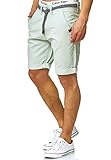 Indicode Herren Acton Chino Shorts aus Baumwolle | Bermudas Herrenshorts für Männer Surf Spray L