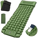 Cirulli Camping Isomatte Selbstaufblasend,Ultraleichte isomatte Luftmatratze mit Integriertem Kissen, Fußpumpe zum schnellen Aufblasen, Tragbare Faltbare Luftmatratze, Outdoor Luft Einzelmatratze