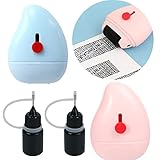 2 Stück Rollstempel für die Verhinderung von Identitätsdiebstahl + 2 Nachfülltinten, Identität Diebstahl Prävention Stempel, Rollstempel für Identitätsdiebstahl, Rollender Sicherheit Stempel