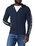 Tommy Hilfiger Herren Hoodie mit Reißverschluss Zipper, Blau (Navy Blazer), M