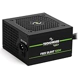 Tecnoware Power Systems - ATX-Netzteil 500, Ultrasilent 12 cm Lüfter, Überspannungsschutz, 2x SATA, 1x 24-polig, 1x 12V 4+4-polig, 2x Molex, schwarz, Größe 500 | Kompatibel mit ATX 12V v.2.01