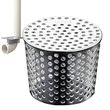 Laubfanggitter Edelstahl 100mm, Dachrinnen Laubschutz, Fallrohrgitter, Fallrohrschutz Dachrinnenschutz Für Dachrohre, Abflüsse Und Fallrohre, 50-63/68-83/85-100mm