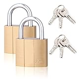 Vorhängeschloss 2er Set mit 6 Schlüssel, 38mm Schloss Wetterfest Schlösser mit Schlüssel Lock für Koffer Schränke Garage Spinde