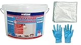 Wilckens 2,5 L Latexfarbe weiße Farbe Latex Matt hochdeckend für innen und außen strapazierfähig inkl. 4x 5m Abdeckfolie (2,5 Liter matt)
