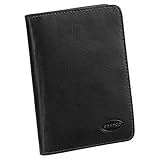 Branco Leder Ausweisetui Ausweishülle Kreditkartenetui Ausweismappe Kartenetui KFZ Mappe Etui Farbe Schwarz