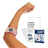 Dr. Arthritis Von Ärzten Entworfen Ellenbogen Bandage/Tennisarm Manschette. Ellenbogenbandage Tennisarm/Golferarm, Verstellbare Tennisarm Bandage für linken und rechten Arm [Einzelstück, Pink]