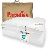 PARADIES Ganzjahresdecke 135x200 cm - Prima Bio, Öko-Tex 100 Klasse 1, medizinisch getestet, kuschelige + atmungsaktive Bettdecke 135x200, Steppdecke