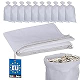 KOTARBAU® 10er Set PP Gewebesäcke 65x105cm 50kg Schwerlast-Gewebesack Weiß