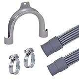 VARIOSAN Ablaufschlauch 11305, 1,50 m, 3/4', inkl. Bügel und Schlauchschellen, für Waschmaschine und Geschirrspüler