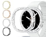 4 x Bling Schutzhülle kompatibel mit Samsung Galaxy Watch 8 40 mm (2025), Zubehör, Diamant-Stoßdämpfer, harte Polycarbonat-Abdeckung für Galaxy Watch 8 (Schwarz/Rotgold/Silber/Gold)