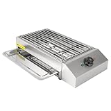 FENNNDS 2600W Elektrogrill, 54 x 28 x 13,5cm, Elektrischer Tischgrill 5-10 Personen Grillplatte aus Edelstahl für Picknicks, Partys, Camping, Decks, Terrassen, Parks, Strände, Stufenlos 50-300 °C