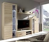 Kuechen-preisbombe Wohnwand Rumba Anbauwand Wohnkombi Wohnzimmer Sonoma Eiche matt