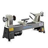 Wiltec Drechselbank 370 W mit variabler Drehzahl 600-2800 U/min, Drechselmaschine mit Planscheibe, Drehbank für Holz bis 457 mm Länge