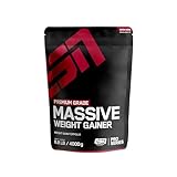 ESN Massive Weight Gainer, Chocolate Cream, 4 kg, ideal für die Massephase, bis zu 536 kcal pro Portion, Pulver zum Masseaufbau und Zunehmen - made in Germany