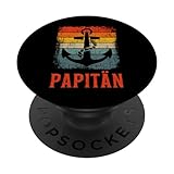 Papitän Anker für Papa zum Vatertag Geburtstag Weihnachten PopSockets mit austauschbarem PopGrip