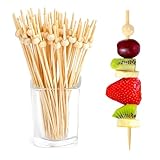 100Stk Spieße Fingerfood, Cocktail Deko Holzspieße, Cocktailspieße, Spiesse für Snacks Fingerfood, Partyspieße, Bowle Piekser, Obstspieße, Spieße Fingerfood Kinder, Fingerfood zubehör(12cm)