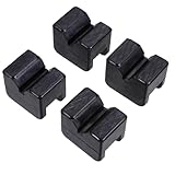 Healvian 4 Stück Geschlitzte Gummi Wagenheberauflagen aus Spezialfaser rutschfest Rahmenschonend Kompatibel mit Meisten Wagenhebern und Fahrzeugen