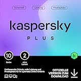 Kaspersky Plus Internet Security 2024 | 10 Geräte | 2 Jahre | Anti-Phishing und Firewall | Unbegrenzter VPN | Passwort-Manager | Online-Banking Schutz | PC/Mac/Mobile | Aktivierungscode per Email