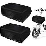 POPETPOP 2 Stück Fahrradkorb Schutzhülle Regenabdeckung Dehnbare Kunststoff Schutzhaube für Dreirad und E Bike Körbe Wetterfeste Fahrradkorbschutz Abdeckung gegen Regen und Schmutz