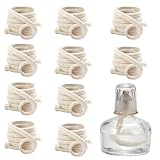 1000cm Ø 6mm,Docht für Öllampen,Lampendochte für Öllampen,lampenöl für Fackeln Zuschneidbar- Premium Ersatzdocht für Gartenfackel, Fackel-Docht,Rund,10 STK 100 cm Länge