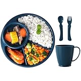 Lunch-Tabletts für Erwachsene, wiederverwendbares Kinder-Tablett – Geschirr-Sets für Restaurant, Schule, Zuhause, Catering, Veranstaltungen, Camping, Büros, Vorschule, Erntedankfest