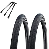 Schwalbe Road Cruiser Fahrradreifen Schwarz Reflex 28 x 1,60 Zoll (42-622) + MSZweirad Reifenheber (ohne Schlauch)