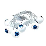 jojofuny 4 Sätze Halloween LED Augen-lichterkette -flammig Batteriebetrieben Gruselige Dekoration mit Warmweißem Licht für Party Zimmer Drinnen Festliche Atmosphäre