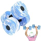 Wasser-Hanteln für Poolübungen, Wasser-Aerobic-Schaumstoff-Hantel-Set, ergonomisches Pool-Fitnessgerät für Schwimmtraining zu Hause, Fitnessstudio, Reisen, Urlaub und Urlaubsübungen