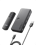 Anker HDMI-Switch, bidirektional, 4K bei 60 Hz, 4-in-1-Metall-Splitter mit LED-Anzeigen, unterstützt 3D, HDR, Dolby, DTS, kompatibel mit Xbox, PS5, Roku, TV Stick, Projektor usw