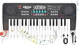 37 Tasten Kinder Klavier mit Mikrofon,Klavier Keyboard Kinder,Einführendes Musiktraining,Elektronische Keyboard für Kinder ab 3 4 5 6 7 8 Jahren,Geschenke für Jungen Mädchen Anfänger