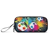 Großes Federmäppchen, großes Fassungsvermögen, Federmäppchen, Stifteetui, 3 Fächer, für Fußball, Schule, Bürobedarf, Schreibwaren, Make-up-Tasche, Aufbewahrungs-Organizer für Studenten, Mädchen,