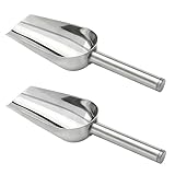 isschaufel 2er-Set, Edelstahl Schaufel Mehlschaufel Eisportionierer Abfüllschaufel, Edelstahlschaufel Essen Scoop für Küche Bar Party Hochzeit Buffet