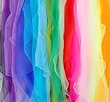 ABSOFINE Bunte Square Jongliertücher 20 Stück - Kindergarten, Tanz, Gymnastik Tücher - Aktivitäten Zubehör Dekoration zum Spielen Rhythmik Jonglieren, 60 x 60 cm