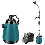 JUDANNA Akku-Tauchdruck Regenfasspumpe für Makita 18V Akku, 300W Schmutzwasserpumpe Tauchpumpe, Fördermenge 5000L/h, Förderhöhe 8 m (ohne Akkus), Blue