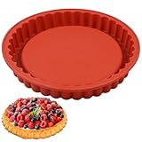 webake Obstkuchenform 26 cm Silikon Tortenbodenform 1 Stück Tortenboden Backform Obsttortenform Kuchenform für Obstkuchen, Tortenboden, Kuchenböden