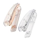 DOITOOL 2 Stück Kompakte Heftgeräte Heftklammern für Büro und Zuhause Praktische Handhefter Roségold und Silber für Schule und Bürobedarf