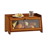 BAMBANG Kleine Brotbox für die Küchenarbeitsplatte, Braun