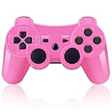 Doppelter vibrierender Wireless Controller für PS3 mit Lade Kabe(Rosa)